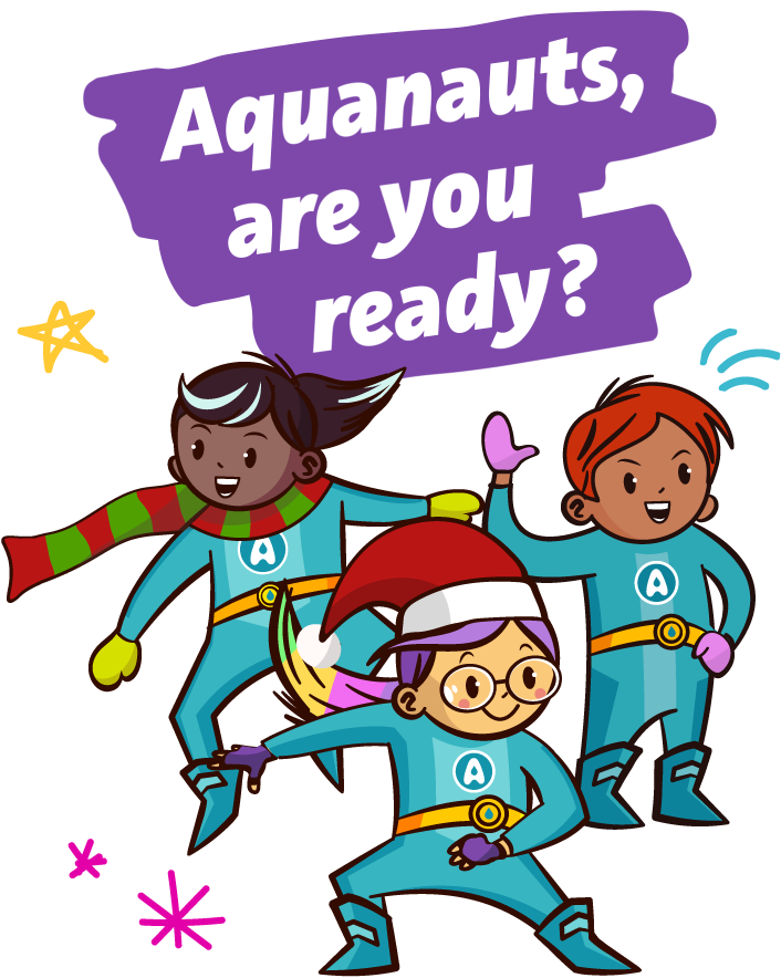 The Aquanauts in a group pose